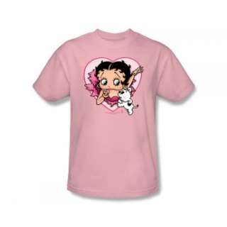Betty Boop I Love Betty Retro Classic Pink Cartoon T Shirt Tee  