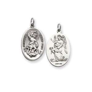  1in St. Michael Medal   Sterling Silver Jewelry