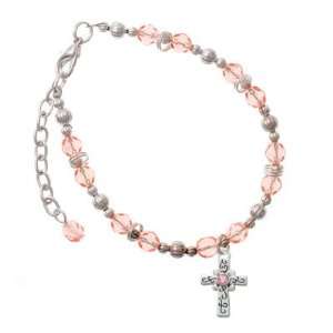   with Pink Swarovski Crystal Pink Czech Glass Beaded Charm Jewelry