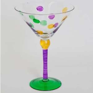  Mardi Gras Dots Martini Glass Toys & Games