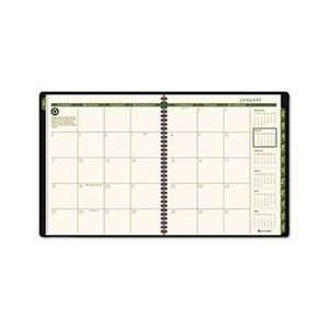  Recycled Monthly Planner, Green, 9 x 11, 2012 2013