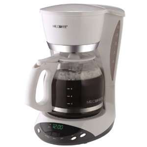 12 Cup Programmable Coffeemaker 24 Hr Timer White 