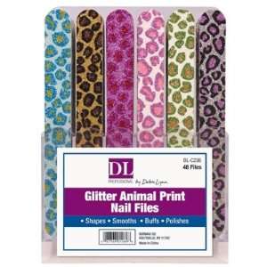   Glitter Animal Print Nail Files (Pack of 48)
