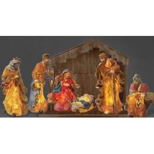   Set Of 6 Outdoor Lighted Giant Nativity Figures Patio, Lawn & Garden