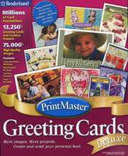 PrintMaster Greeting Cards Deluxe PC CD create unique one w 