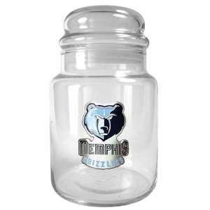  Sports NBA GRIZZLIES 31oz Glass Candy Jar   Primary Logo 