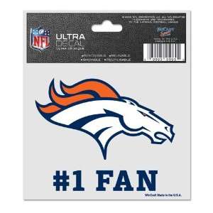  DENVER BRONCOS 3X4 ULTRA DECAL WINDOW CLING