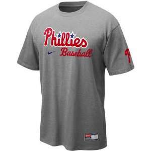  Nike Philadelphia Phillies Ash 2011 MLB Practice T shirt 