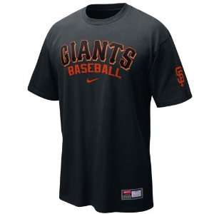  Nike San Francisco Giants Black 2011 MLB Practice T shirt 