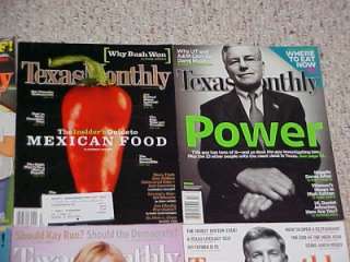 13issues TEXAS MONTHLY ~ King of the Hill Mexican Food  