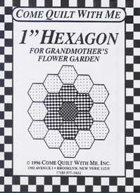 GRANDMOTHERS FLOWER GARDEN Hexagon Template +Bonus Pat  