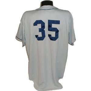  # 35 Notre Dame Grey Throwback Game Used Baseball Jersey 