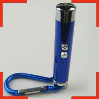 Max 5mW 2 LED Mini Laser Pen Pointer Emergency Flashlight Blue #9798 