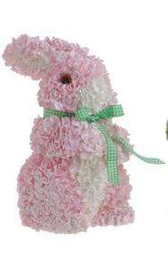 One RAZ Imports Exclusive 7.5 GLITTERED HYDRANGEA BUNNY Easter Spring 