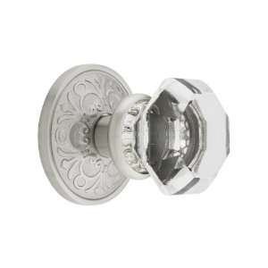   Door Set With Old Town Crystal Knobs Privacy in Satin Nickel. Home