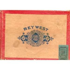 Vintage Cardboard Cigar Box REY WEST CROOKS, Rum Cured, Sweet for 