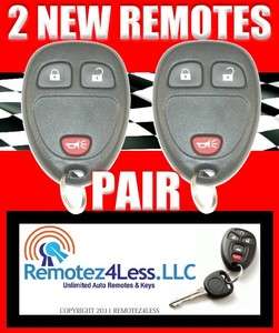   NEW GM CHEVY REMOTE KEY KEYLESS ENTRY FOB CLICKERS PAIR OF 2 REMOTES