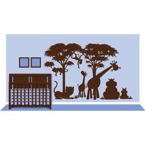  Large Silhouette Safari 1 Paint by Number Wall Mural Baby