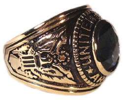 Montana Blue US Army Military 18kt Gold Plated Ring New  