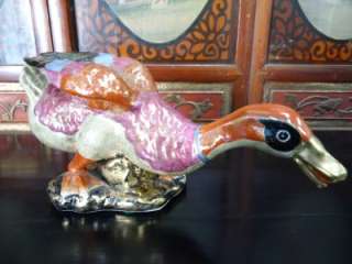 Rare Vintage Chinese Porcelain Duck Statue/sculpture  