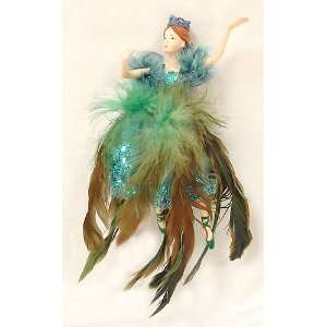  Ballet Lady With Peacock Inspired Feather Skirt Christmas 