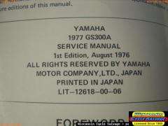 Yamaha GS300A GS 300 A Snowmobile Service Manual  
