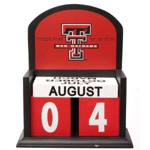  Texas Tech Red Raiders Perpetual Wooden Calendar