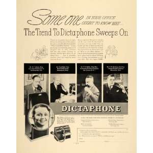  1936 Ad Dictaphone Sales Recorder Dirks Philips Packing 
