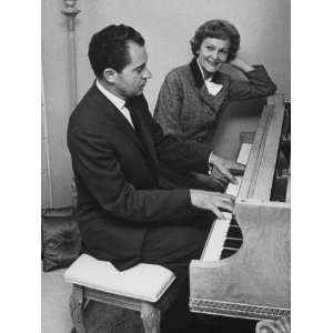  Richard M. Nixon Playing the Piano After He Voted in the 