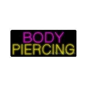  Body Piercing LED Sign 11 x 27