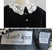 Western Cowgirl Lace Dolly Peplum Vtg 70s Albert Nipon NEW Velvet 