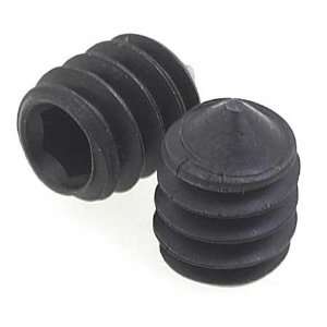 Black Oxide Alloy Steel Set Screw, Hex Socket Drive, Cone Point, 1/4 