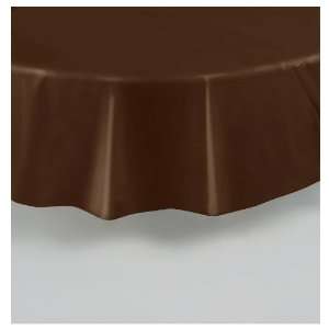  Brown Plastic Table Cover Round