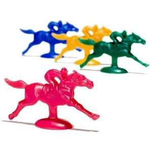 Plastic Horse and Jockey Figures (Assorted Colors)  Sports 