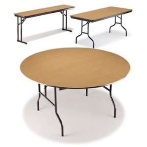  EF Series Oval Plywood Core Folding Table   60W x 72L x 