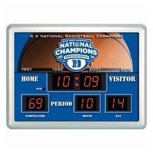  Duke Blue Devils Clock   14x19 Scoreboard