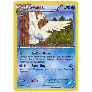    Pokemon Black & White Single Card Swanna #37 Rare Toys & Games