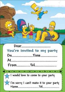Simpsons Party Invitations 30 Pack  