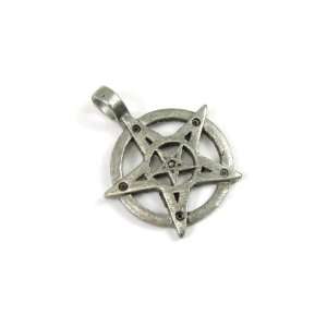   Power of the Pentagram Pewter Pendant with Adjustable Corded Necklace