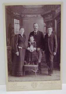 Cabinet Photo Mother Father Teen Son Girl 1800s VG Cond  