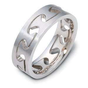  Sterling Silver, Puzzle Ring 6MM Band (sz 13) Gembrooke 