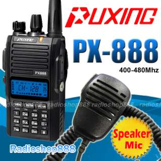 HANDHELD SPEAKER MIC W/ PUXING RADIO PX888 400 480Mhz RADIO * FERR 