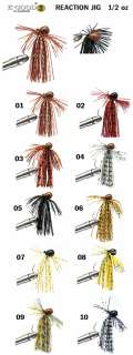 Reaction bass fishing rubber finesse jig 5/8 oz No1  