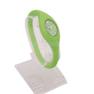  Green Anion Silicone Sports Pointer bracelet Wrist Watch Wristwatches