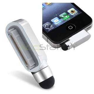   Stylus w/ Dust Cap Dock Plug+Touch Screen Pen For iPhone 4S 4GS Sprint