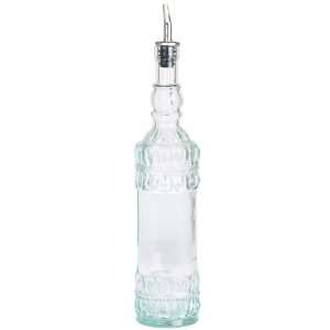  Decorative Recycled Glass Ribbon Bottle 23.7oz with Metal 