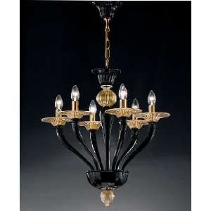 Murano 1152/6 Alto Chandelier   red/gold, 110   125V (for use in the U 