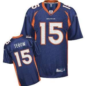  Reebok OnField Tim Tebow #15 Denver Broncos Blue Home Jersey 