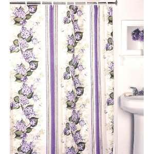  Purple HYDRANGEAS Fabric SHOWER CURTAIN bath decor