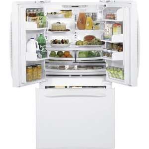   Ft. French Door Refrigerator with Bottom Freezer   White Appliances